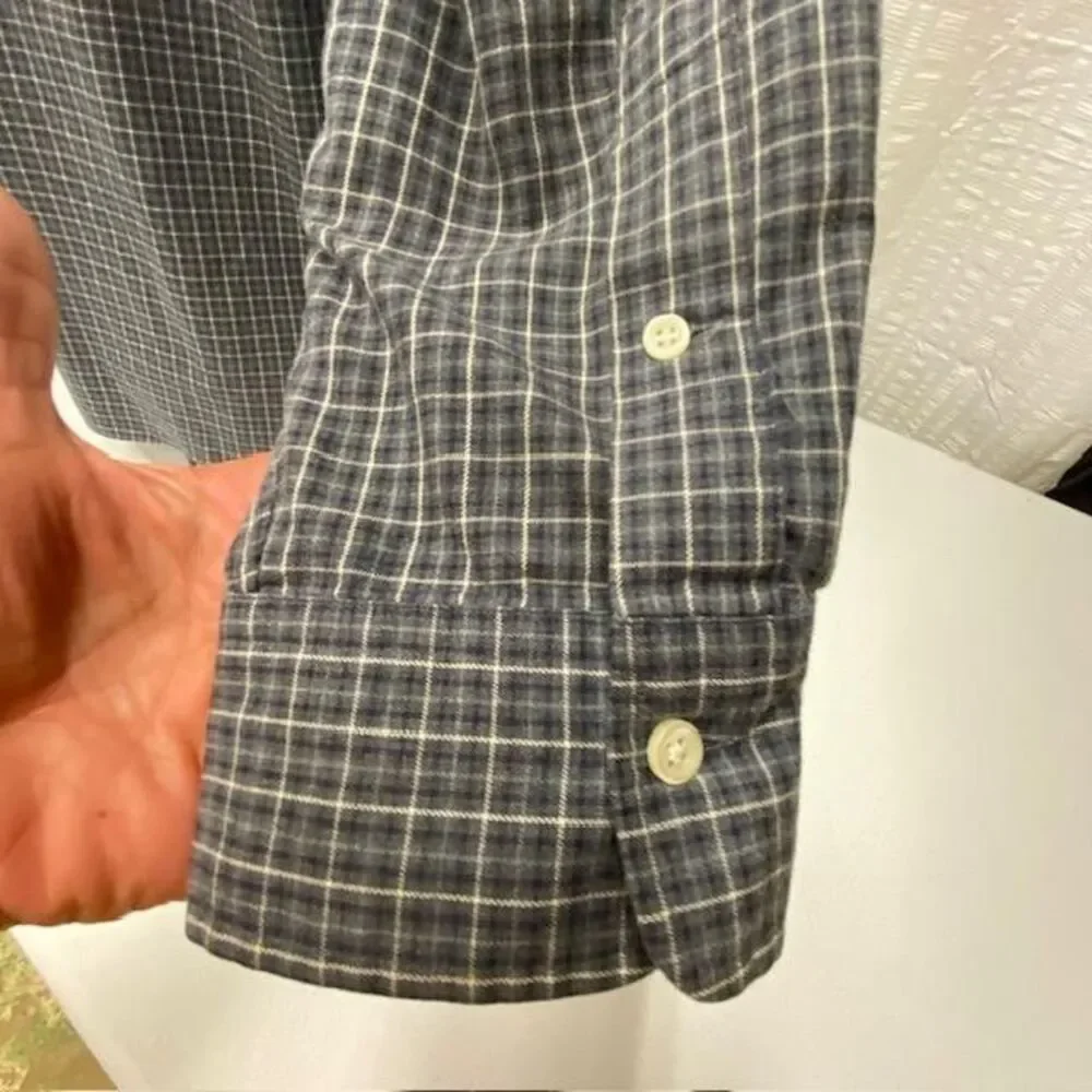 Polo Ralph Lauren XXL Classic Fit Gray Plaid Button Front Shirt Men's